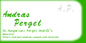 andras pergel business card